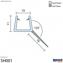 SH001 Shower Screen Seal (10mm glass)