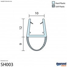 SH003 Shower Screen Seal (10mm glass)