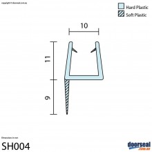 SH004 Shower Screen Seal (10mm glass)