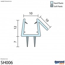 SH006 Shower Screen Seal (10mm glass)