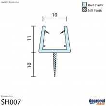 SH007 Shower Screen Seal (10mm glass)
