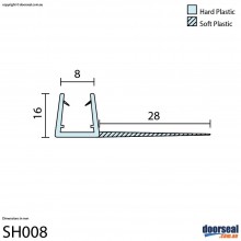 SH008 Shower Screen Seal (8mm glass)