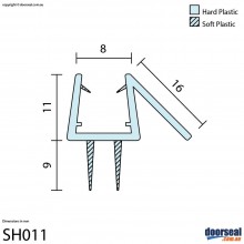 SH011 Shower Screen Seal (8mm glass)